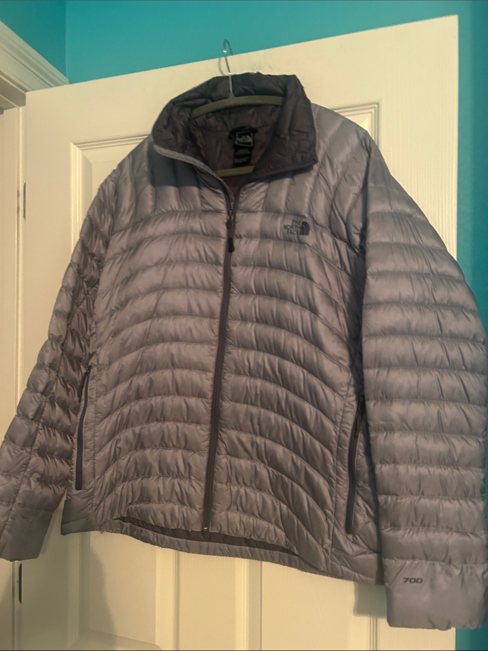 The North Face Lilac/Gray Lightweight Down Puffer Jacket